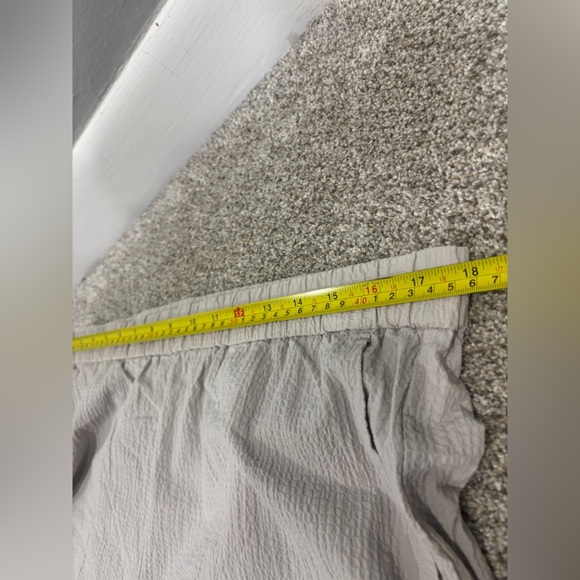 Eileen Fisher Stretch Organic Cotton Crop Pants Wide Leg Large Greige Chalk - Picture 10 of 15